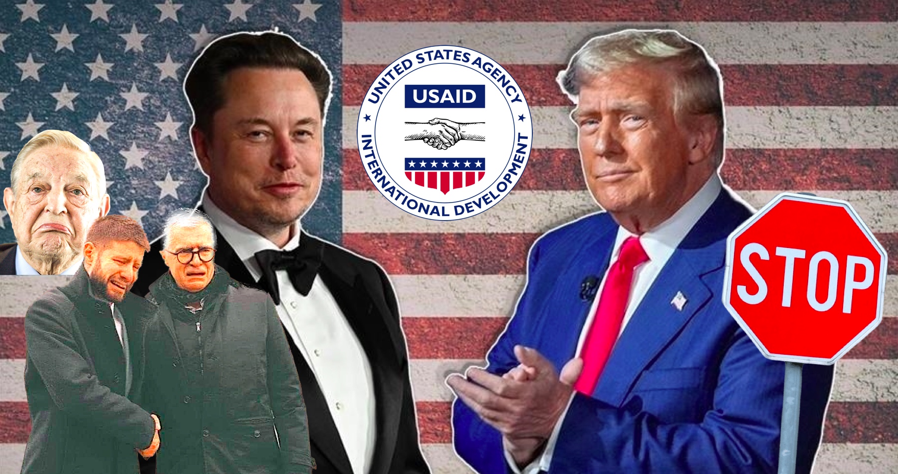 Elon Musk vyhlásil, že spoločne s prezidentom Donaldom Trumpom ukončí činnosť Sorosovej agentúry USAID a zároveň ju označil za „zločineckú organizáciu“, ktorá podľa neho z daní Američanov „financovala výskum biologických zbraní vrátane Covidu-19, ktorý zabil milióny ľudí“. S ikonou trefa do terča ďalej zdieľal status britského ľudskoprávneho aktivistu v ktorom sa píše, že „Trump a Musk ukončením činnosti USAID zvrhli najväčšiu globálnu teroristickú organizáciu v histórii“. Musk ďalej skonštatoval, že na výplatnej páske USAID boli mediálne organizácie, ktoré šírili jej propagandu