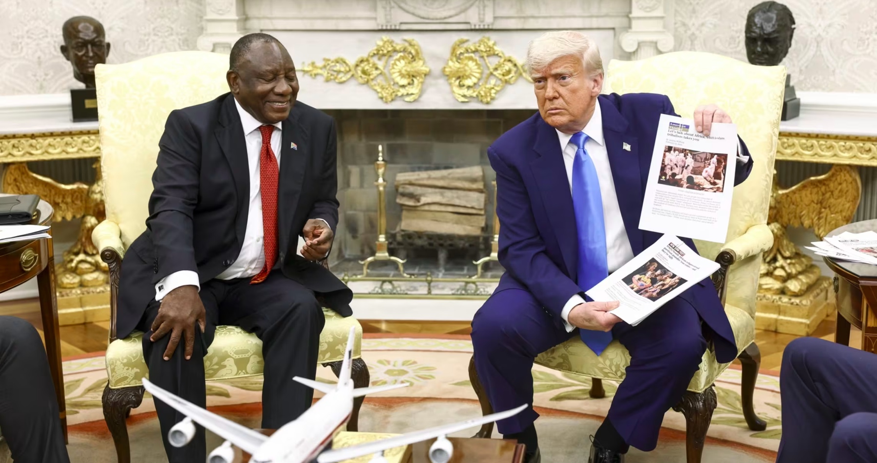 VIDEO: Napjatá návštěva jihoafrického prezidenta v Bílém domě: Donald Trump ukázal video a mluvil o masakrech bělošských farmářů