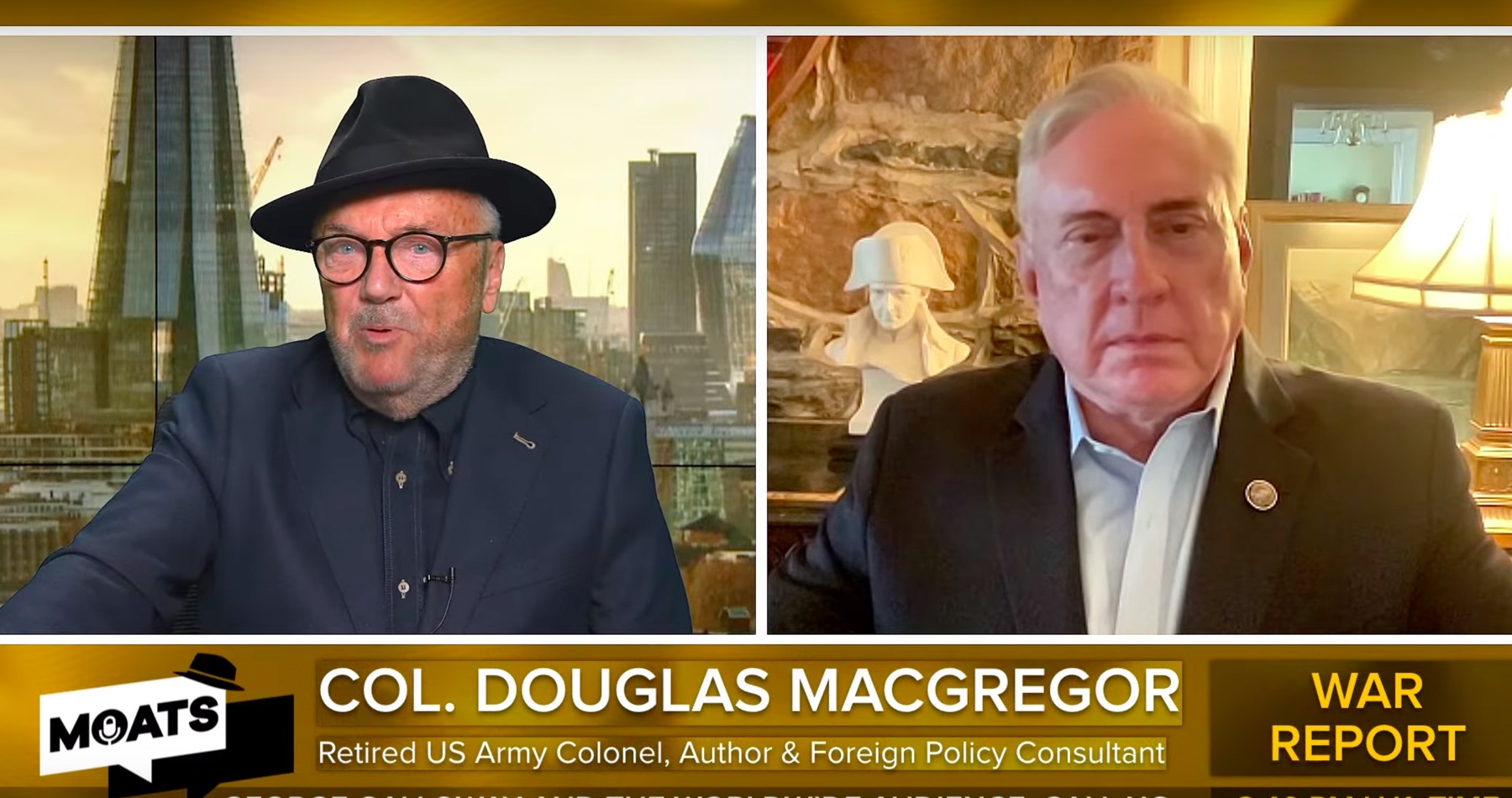VIDEO: „Mierová zmluva medzi Ukrajinou a Ruskom bude znamenať koniec vlády Zelenského režimu, preto mu nejde o mier s Ruskom,“ myslí si americký plukovník Douglas MacGregor. Európe podľa neho vládnu globalisti ako Macron, Starmer a Merz. Dodal, že ľudia postupne prídu na to, že im v princípe vládnu ľudia, ktorí sa ich snažia zničiť a preto možno očakávať v určitom momente revolúciu 